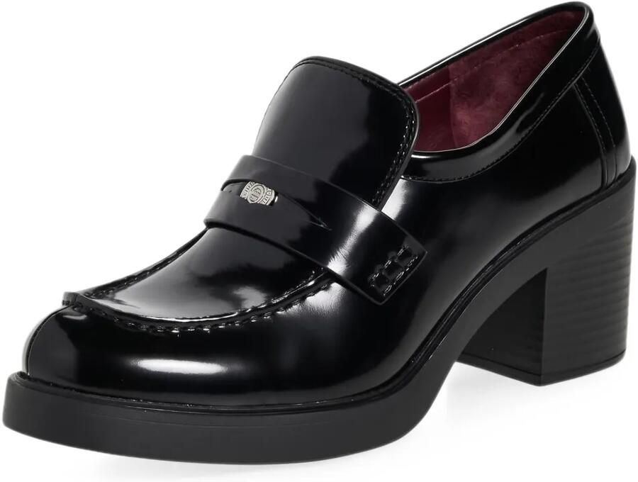 Tory Burch logo-plaque platform loafers Zwart