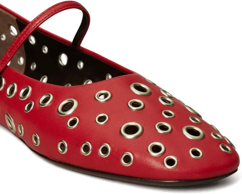 Tory Burch Mary Jane ballerina's met ringlets Rood - Foto 3