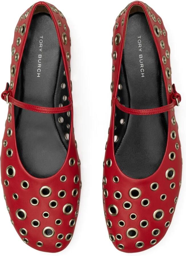 Tory Burch Mary Jane ballerina's met ringlets Rood - Foto 2