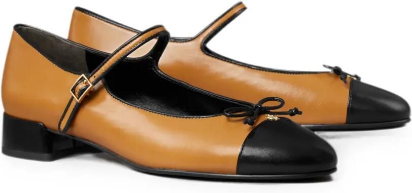 Tory Burch Mary Jane ballerina's met strik en bewerkte neus Beige - Foto 4