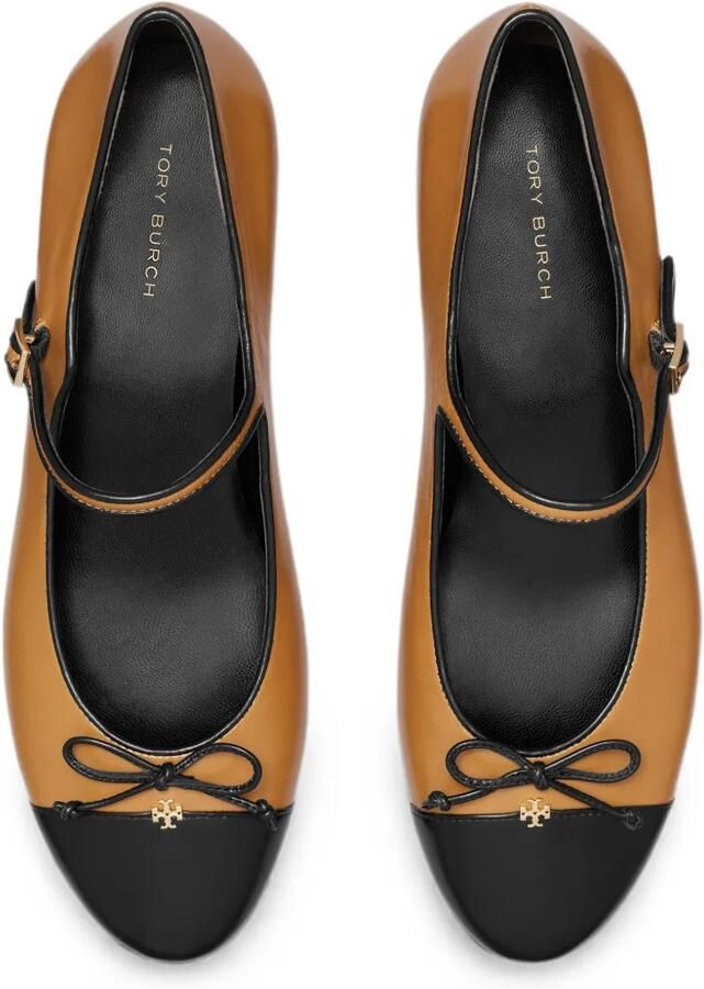 Tory Burch Mary Jane ballerina's met strik en bewerkte neus Beige - Foto 3