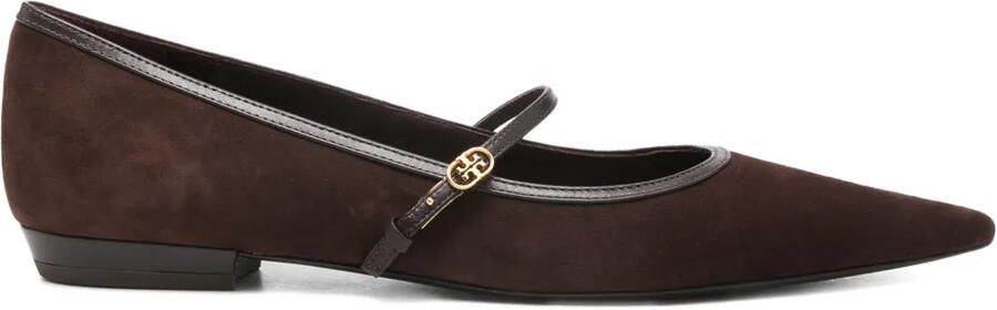 Tory Burch Mary Jane ballerina's met TT-gesp Bruin