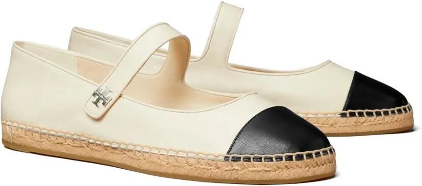 Tory Burch Mary Jane leren ballerina's met bewerkte neus Beige - Foto 4