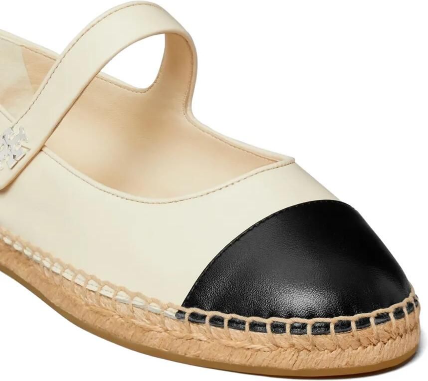 Tory Burch Mary Jane leren ballerina's met bewerkte neus Beige - Foto 2