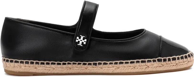 Tory Burch Mary Jane leren ballerina's met bewerkte neus Zwart