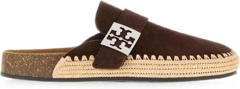 Tory Burch Mellow Double T muiltjes Bruin