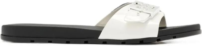 Tory Burch Mellow lakleren sandalen met logoplakkaat Wit