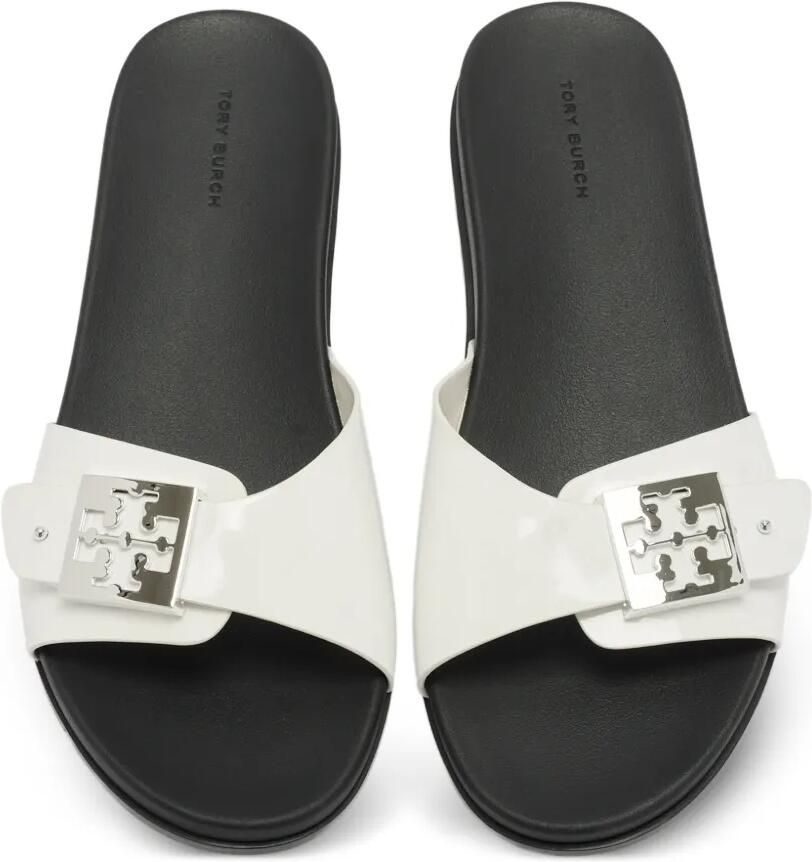 Tory Burch Mellow lakleren sandalen met logoplakkaat Wit - Foto 2