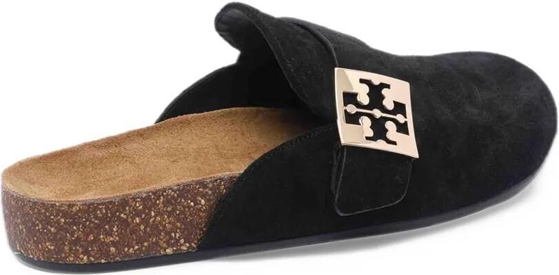 Tory Burch Mellow logo-plaque suede mules Zwart - Foto 4