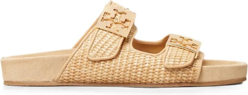 Tory Burch Mellow raffia sandalen Beige