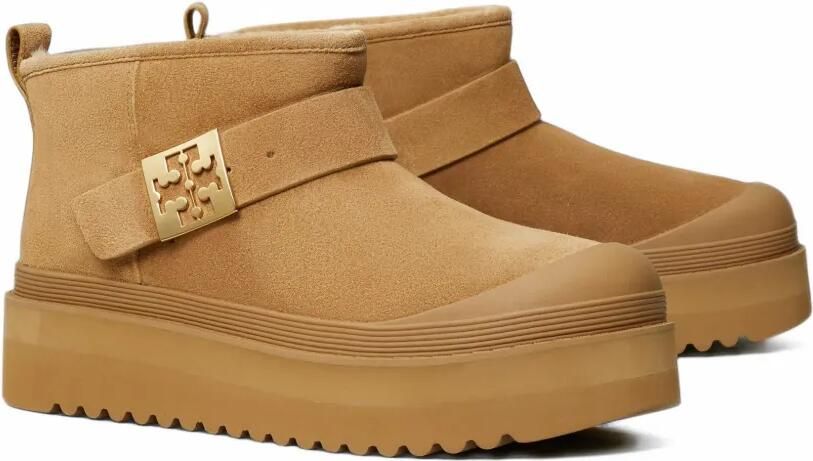 Tory Burch Mellow shearling-trim platform boots Beige - Foto 3