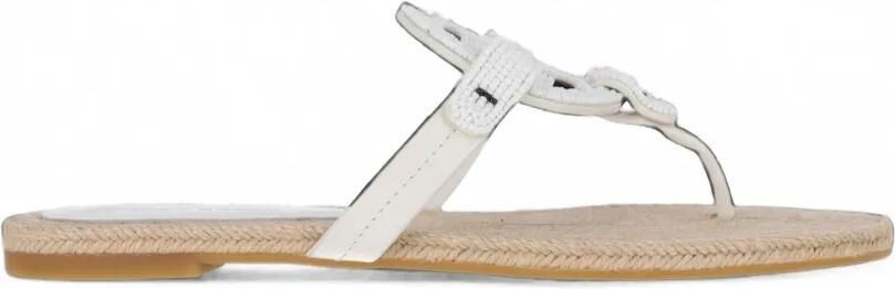 Tory Burch Miller espadrilles met kralen Wit