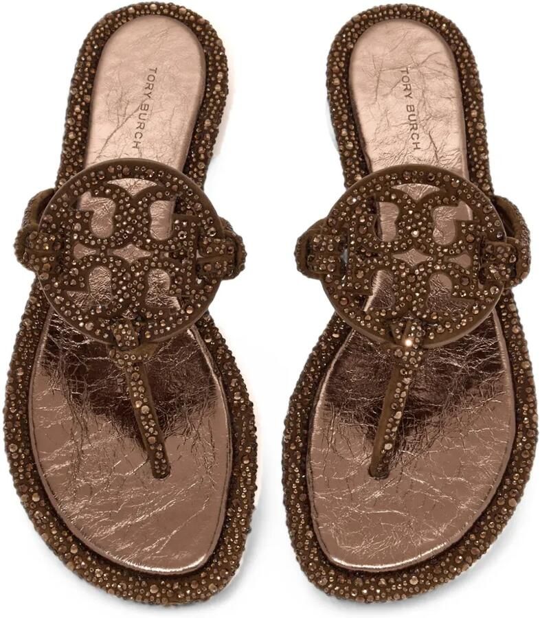 Tory Burch Miller geknoopte sandalen met kristallen Bruin - Foto 2