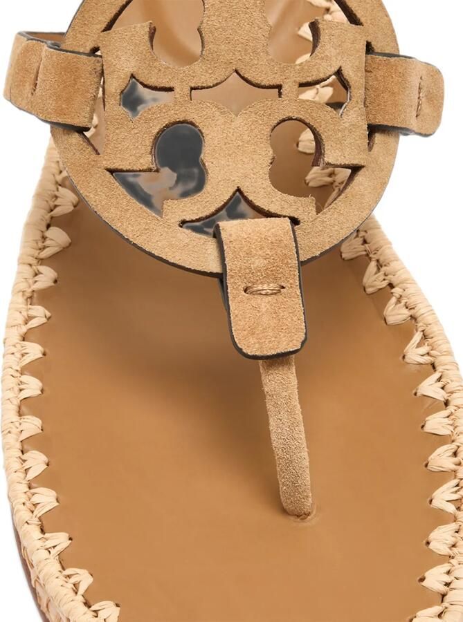 Tory Burch Miller geweven sandalen met sleehak Bruin - Foto 3