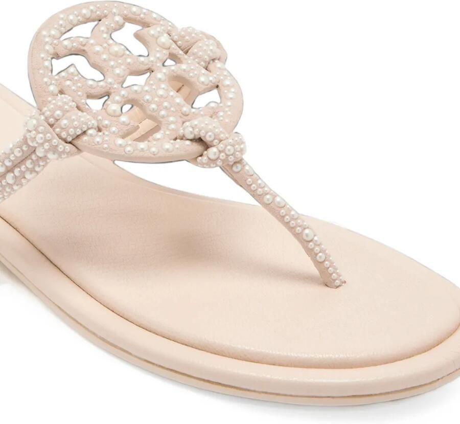 Tory Burch Miller knotted pearl sandals Beige - Foto 2