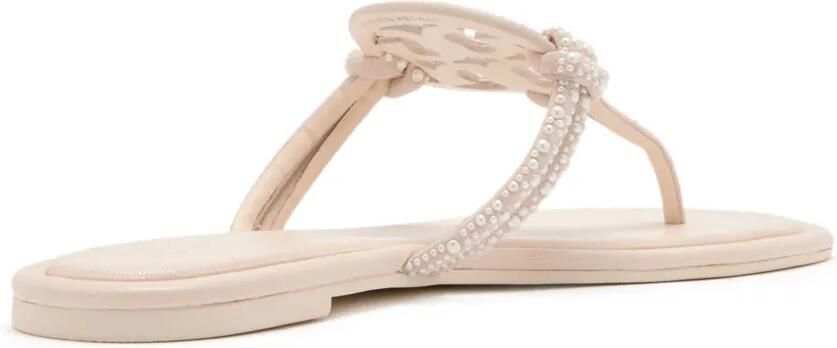 Tory Burch Miller knotted pearl sandals Beige - Foto 4