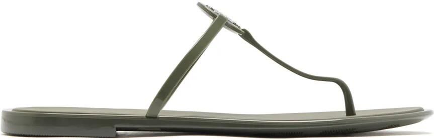Tory Burch Miller teenslippers Groen
