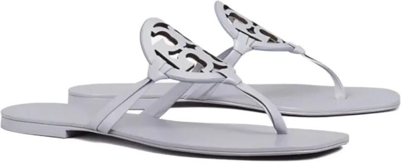 Tory Burch Miller teenslippers met logo Grijs - Foto 5