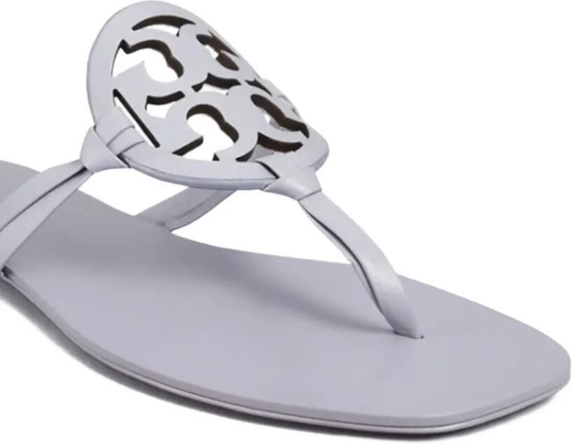 Tory Burch Miller teenslippers met logo Grijs - Foto 4