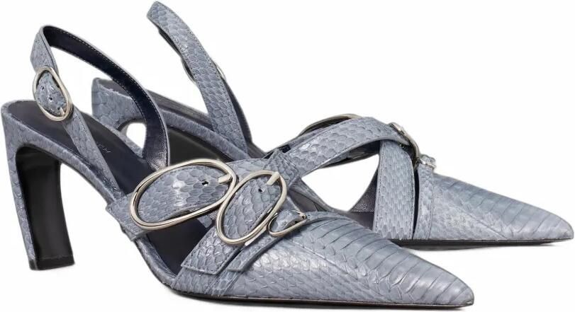 Tory Burch multi buckle slingback Blauw - Foto 2