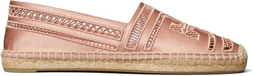 Tory Burch Open geweven espadrilles Roze