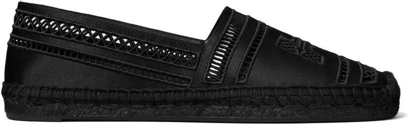 Tory Burch Open geweven espadrilles Zwart