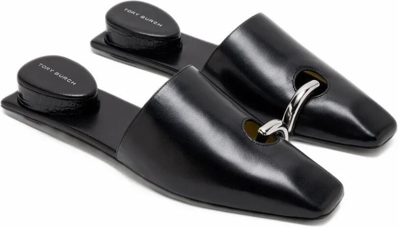 Tory Burch pierced leather mules Zwart - Foto 3