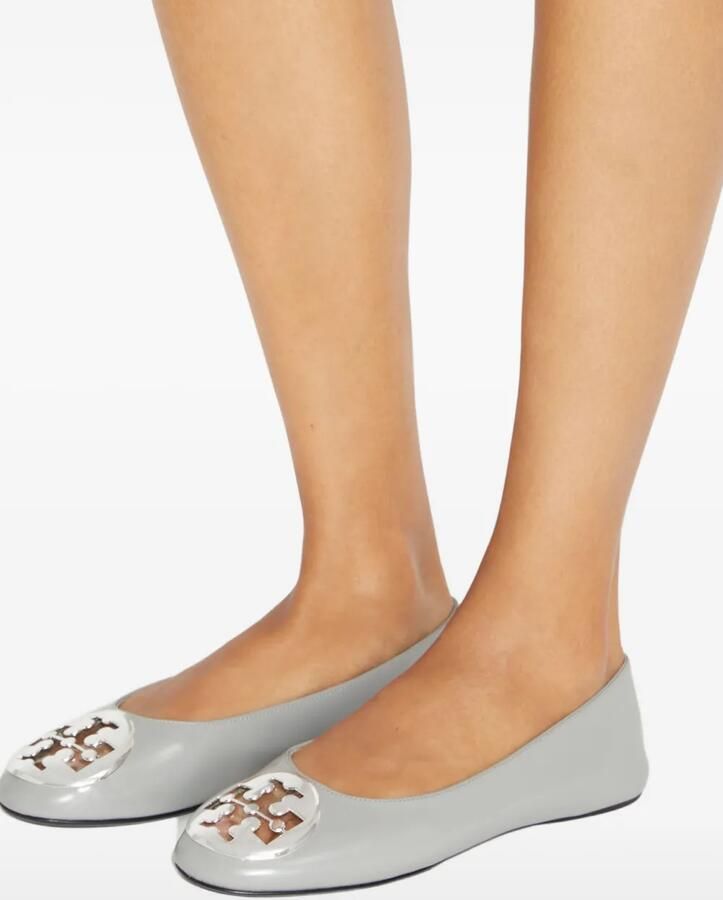 Tory Burch Reva ballerina's met logoplakkaat Grijs - Foto 2