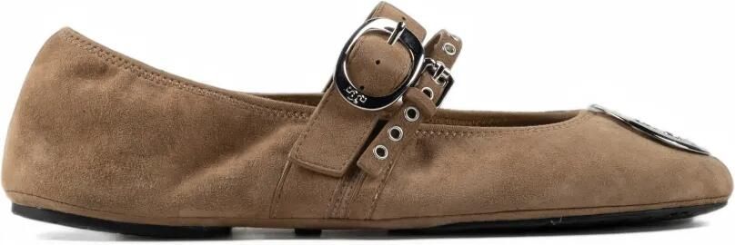 Tory Burch Reva Punk Travel ballerina's Bruin