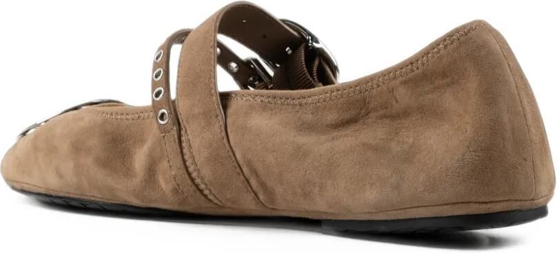 Tory Burch Reva Punk Travel ballerina's Bruin - Foto 2