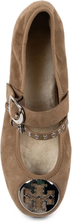 Tory Burch Reva Punk Travel ballerina's Bruin - Foto 4