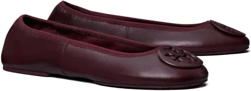 Tory Burch Reva Travel ballerina's verfraaid met logo Rood - Foto 4