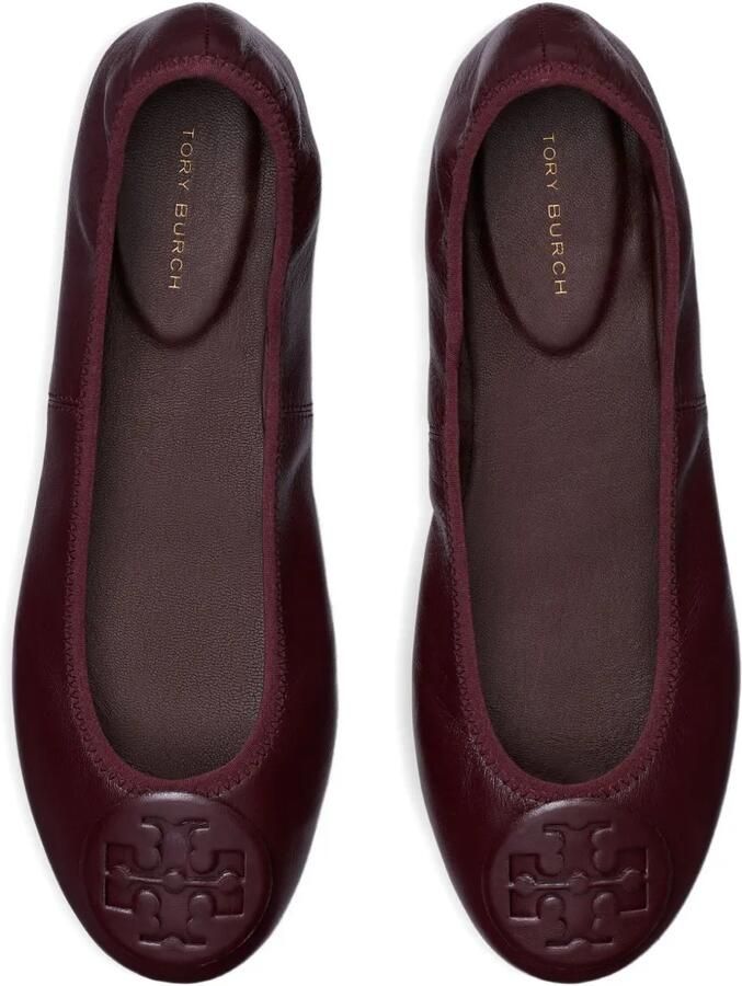 Tory Burch Reva Travel ballerina's verfraaid met logo Rood - Foto 2