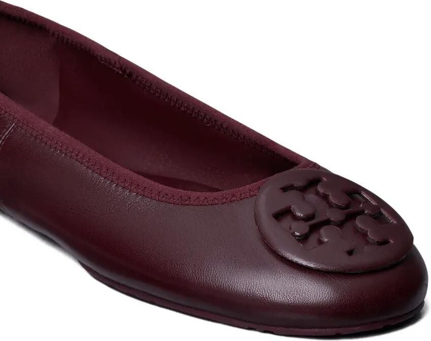 Tory Burch Reva Travel ballerina's verfraaid met logo Rood - Foto 3