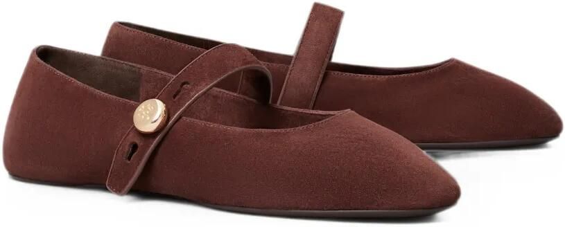 Tory Burch Romy Mary Jane ballerina's Bruin - Foto 4