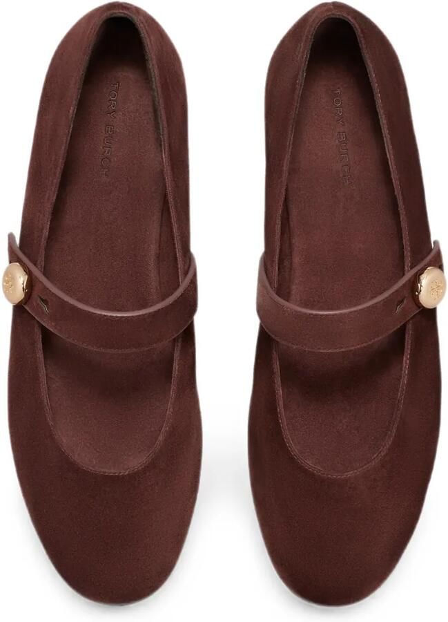Tory Burch Romy Mary Jane ballerina's Bruin - Foto 3