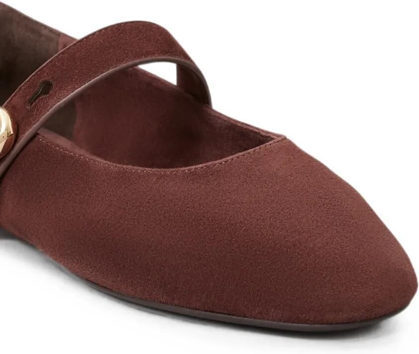 Tory Burch Romy Mary Jane ballerina's Bruin - Foto 2
