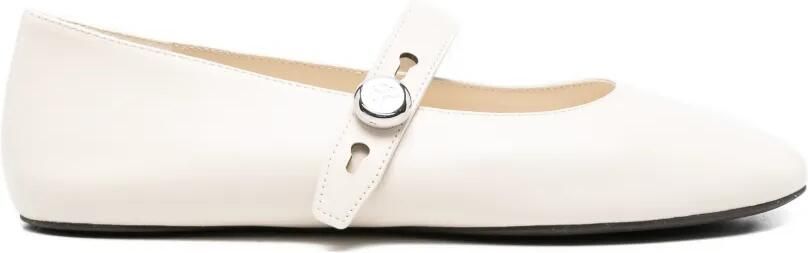 Tory Burch Romy Mary Jane ballerina's met gesp Beige