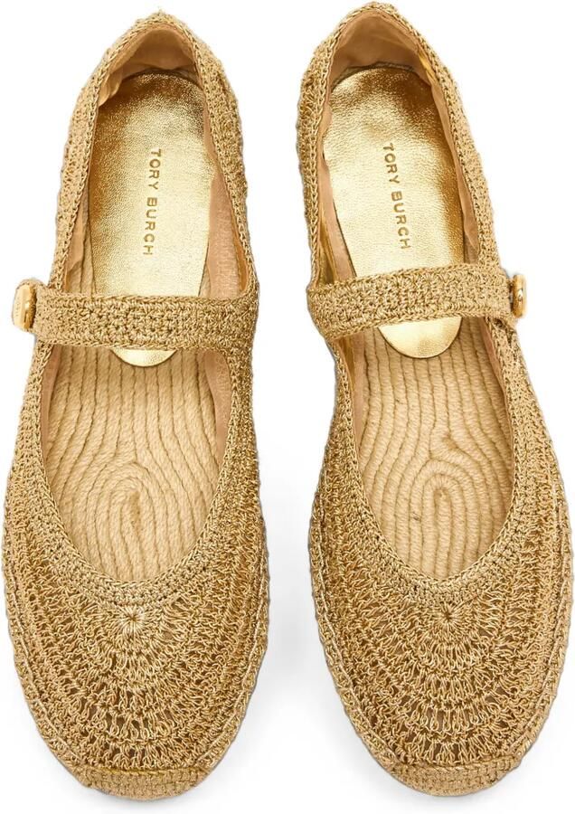 Tory Burch Romy Mary Jane espadrilles Goud - Foto 3