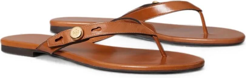 Tory Burch Romy platte sandalen Bruin - Foto 3