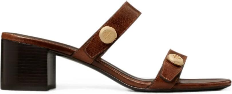 Tory Burch Romy sandalen met logo-knoop Bruin