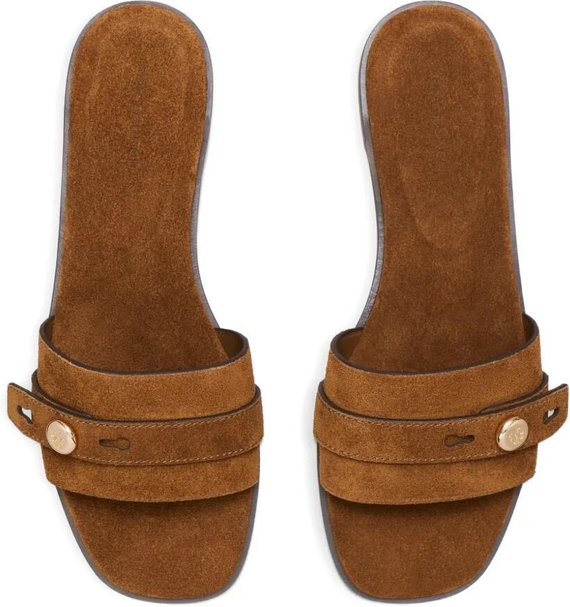 Tory Burch Romy slippers met bandje en knoop Bruin - Foto 2
