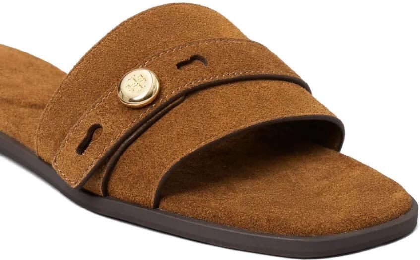 Tory Burch Romy slippers met bandje en knoop Bruin - Foto 4