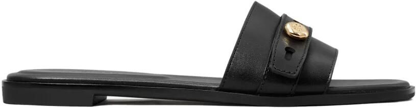 Tory Burch Romy slippers met knoop Zwart