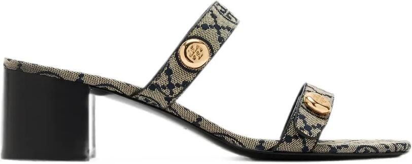 Tory Burch Romy T Monogram sandalen verfraaid met knopen Beige