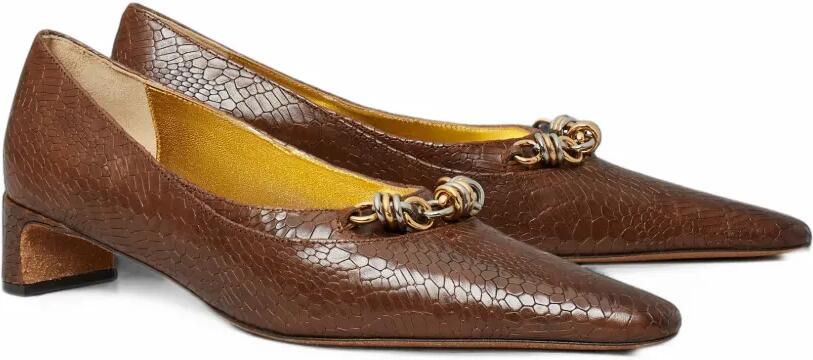 Tory Burch Runway chain pumps Bruin - Foto 4