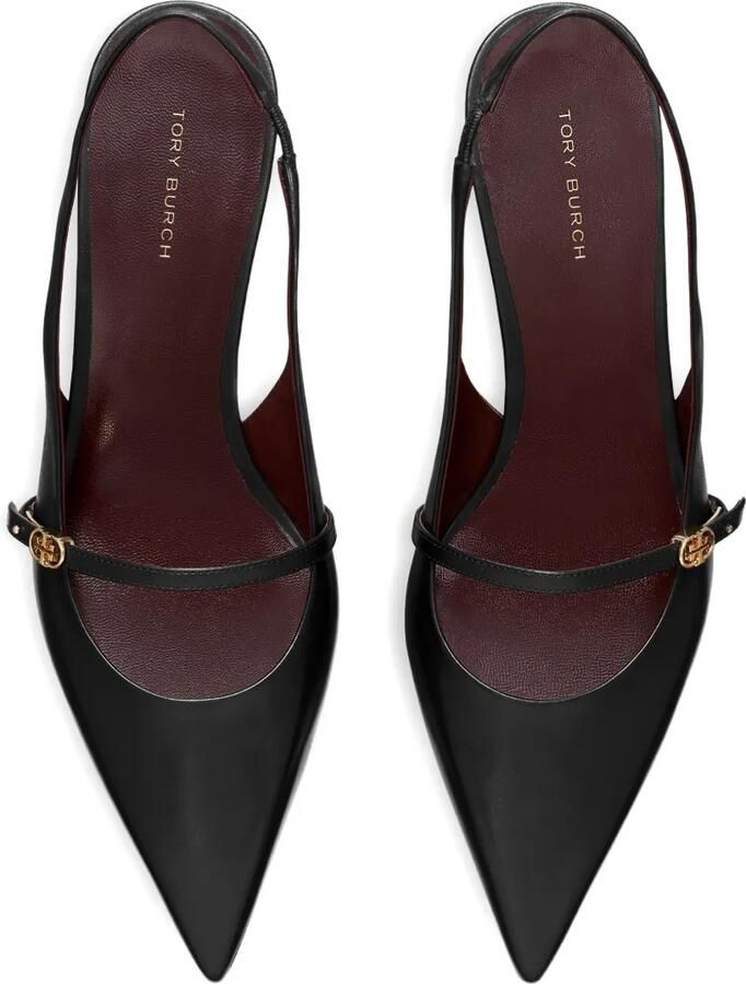 Tory Burch Slingback schoenen met dubbele T-gesp Zwart - Foto 3