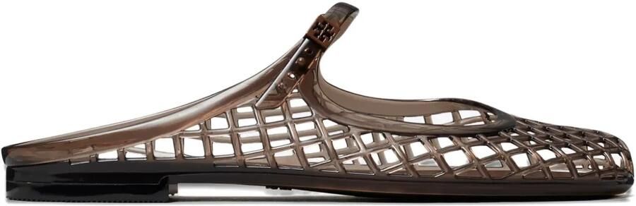 Tory Burch Slippers met geperforeerd design Bruin