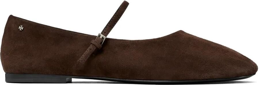 Tory Burch Suède ballerina's Bruin