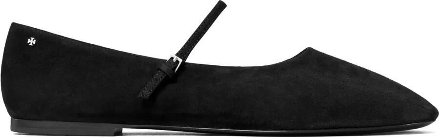 Tory Burch Suède ballerina's Zwart